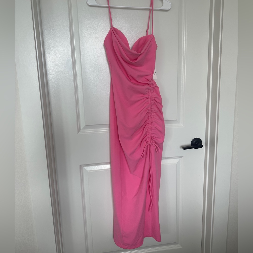 Zara ruched midi dress